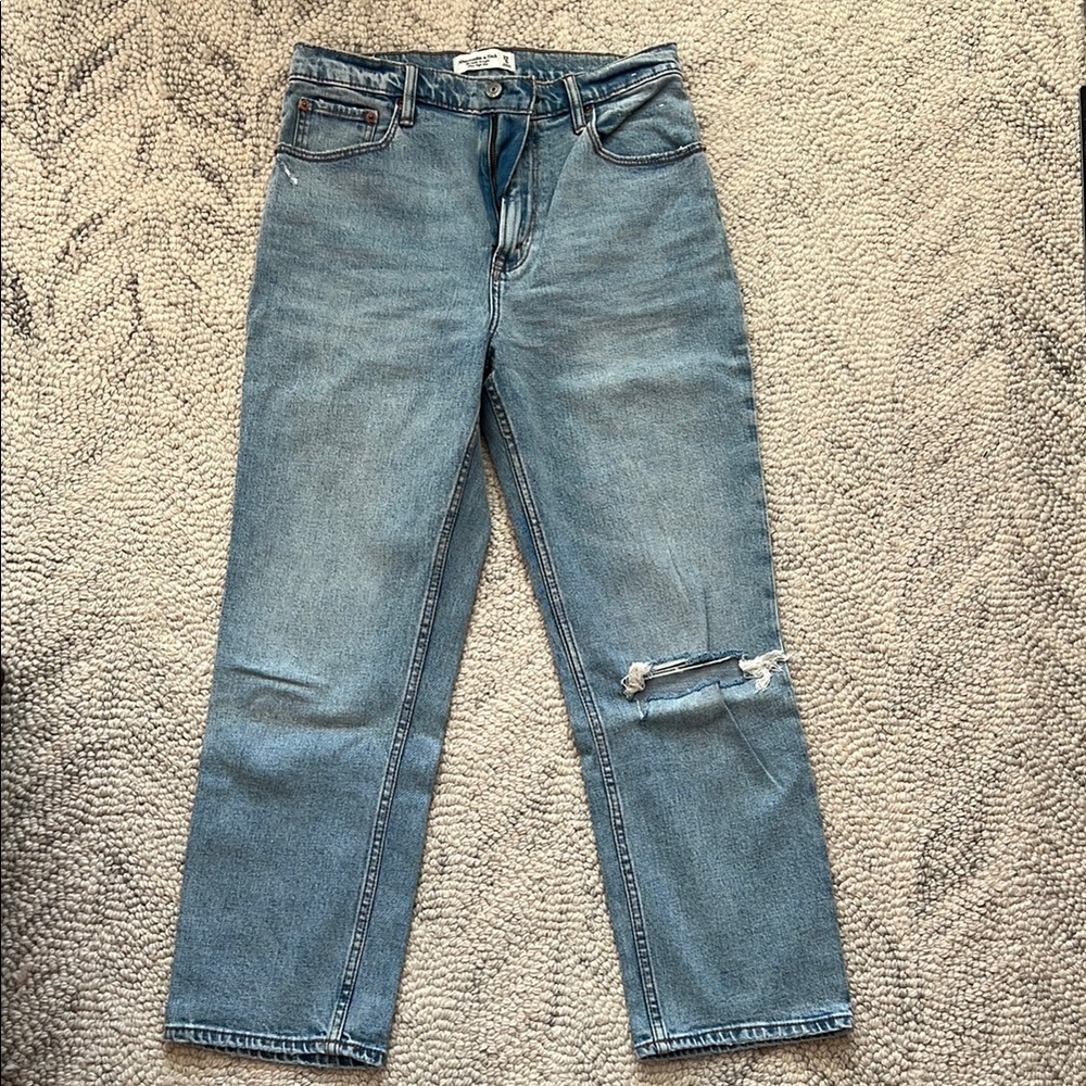 Abercrombie & Fitch Ankle Straight Ultra High Rise